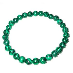 Malachite Crystal Stretch Bracelet Classic Plain